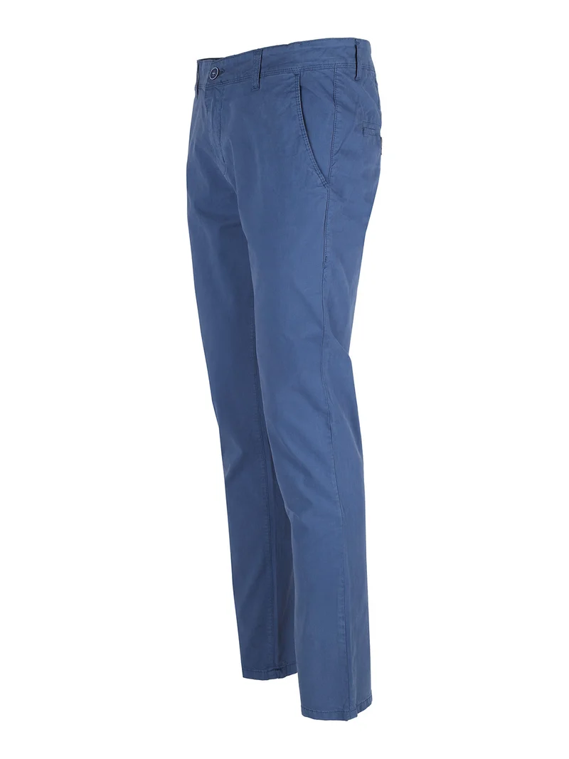 Pantaloni casual da uomo in cotone - blu