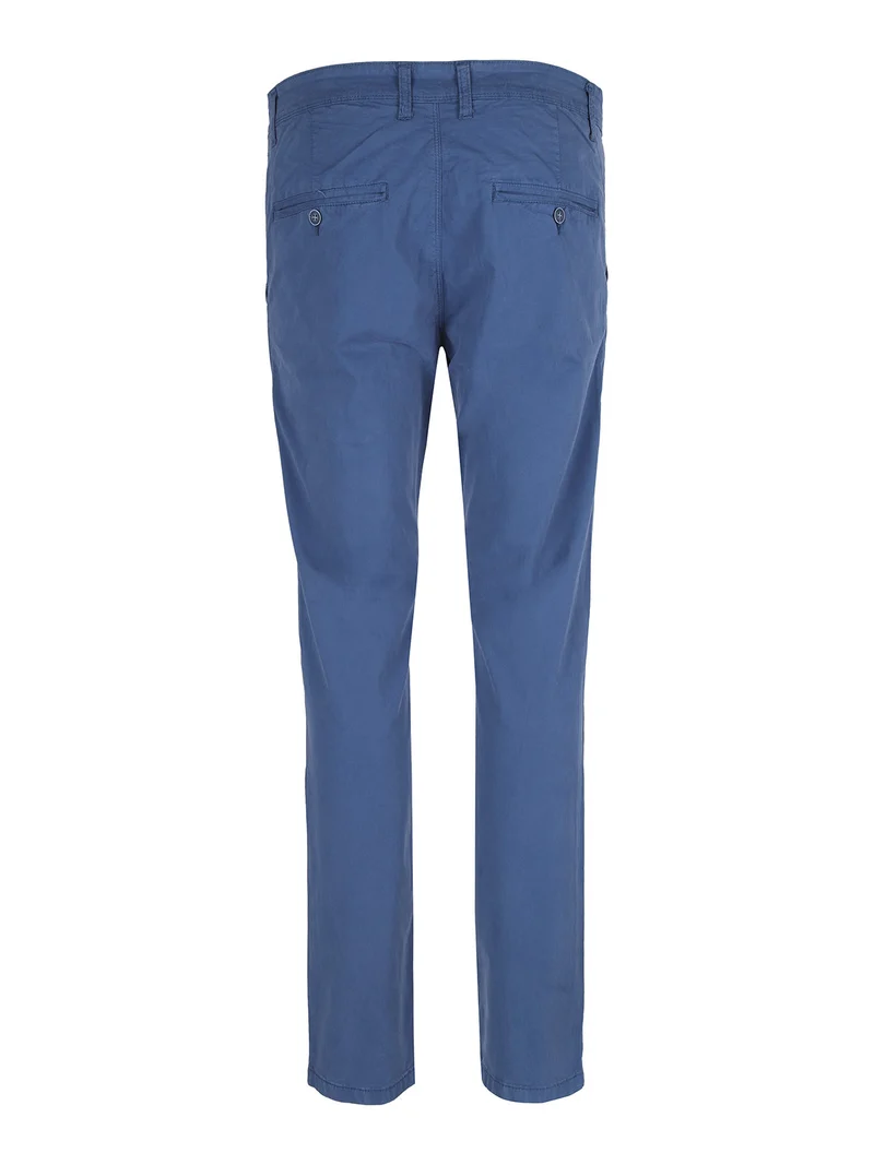 Pantaloni casual da uomo in cotone - blu