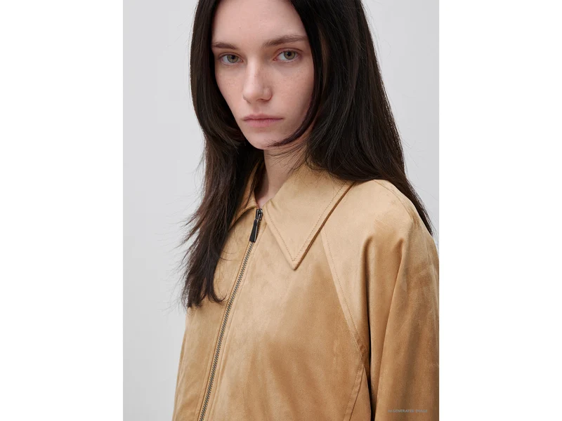 Jacke in Wildlederoptik