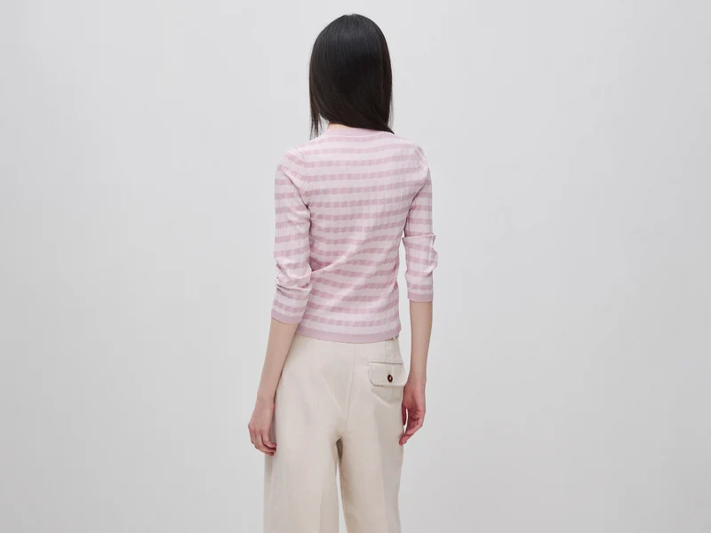 Schmal geschnittener Streifenpullover