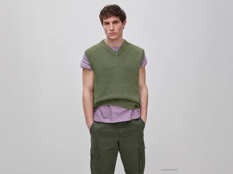 Stone-washed Regular Fit Weste