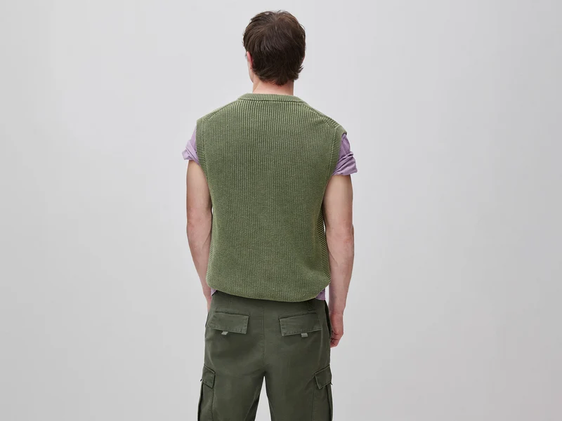 Stone-washed Regular Fit Weste