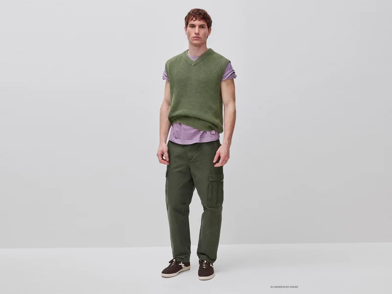 Stone-washed Regular Fit Weste