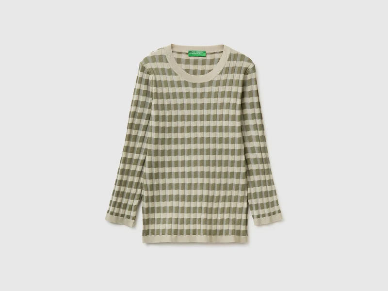 Schmal geschnittener Streifenpullover
