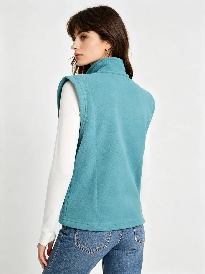 Gilet da donna in pile - turchese