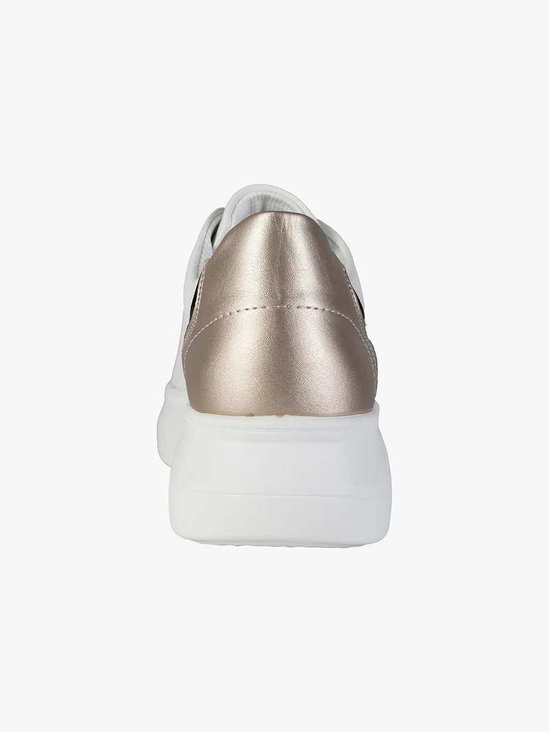 Sneakers donna con platform - bianco