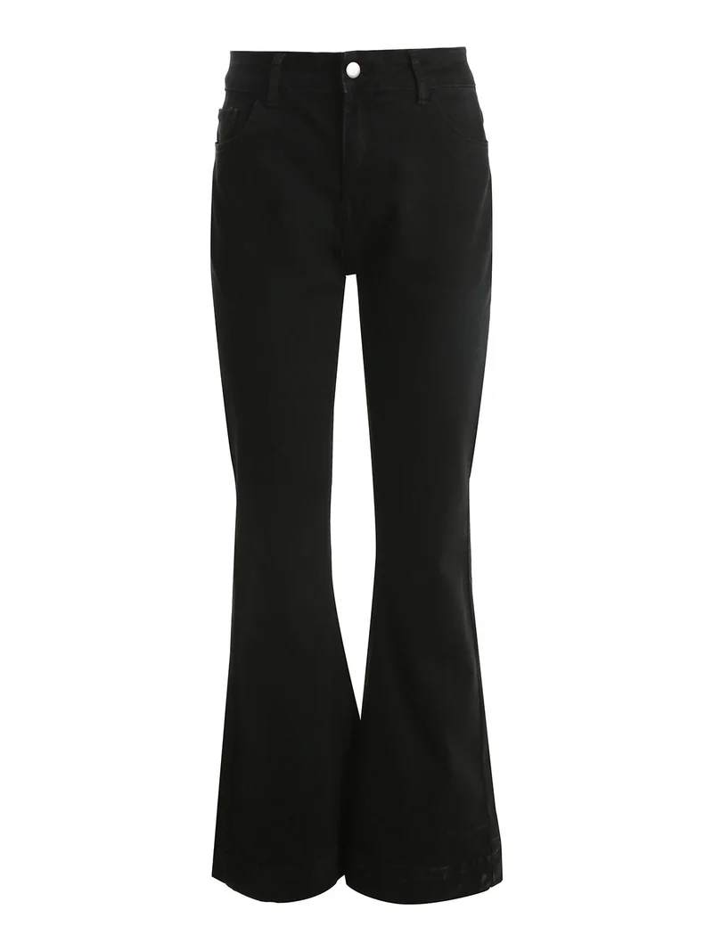 Jeans donna a palazzo - nero