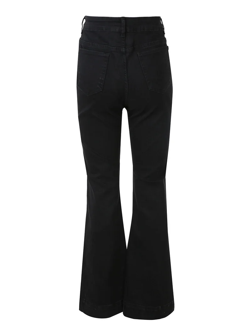 Jeans donna a palazzo - nero