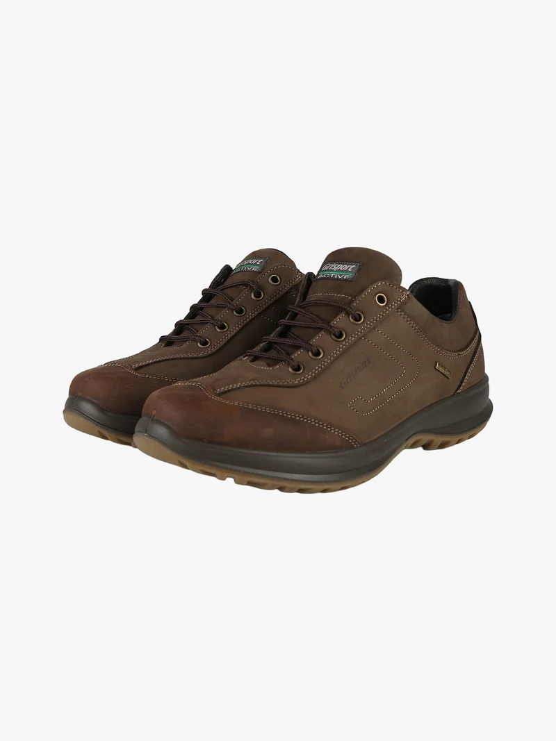 Scarpe stringate da uomo in pelle nabuk - moro