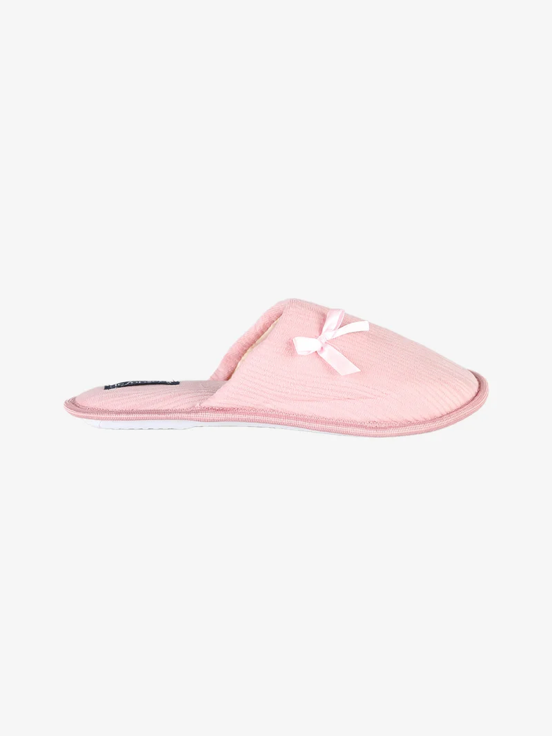 Pantofole invernali da donna in tessuto - rosa