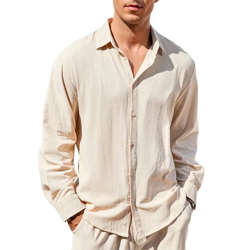 Casual Cotton Linen Men's Shirt