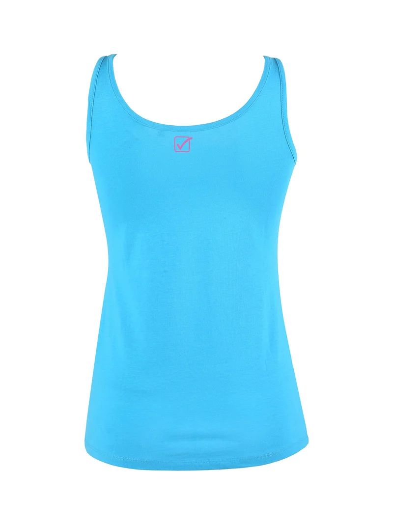 Canotta donna in cotone - blu