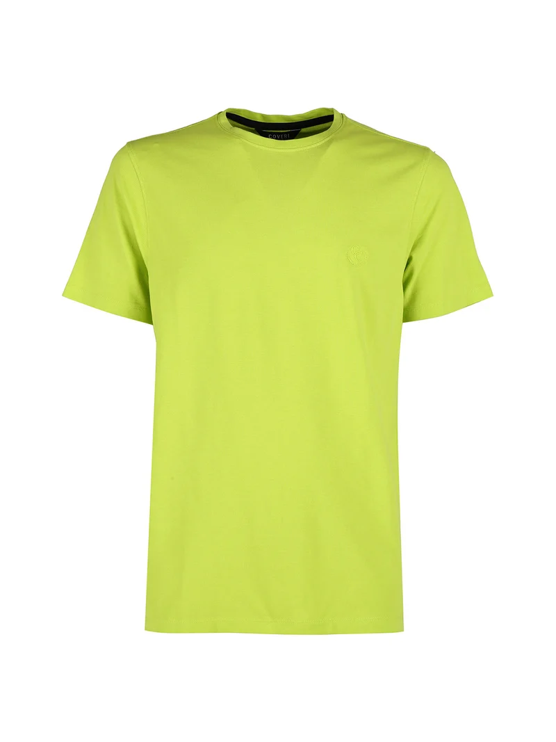 T-shirt girocollo da uomo in cotone piquet - mela