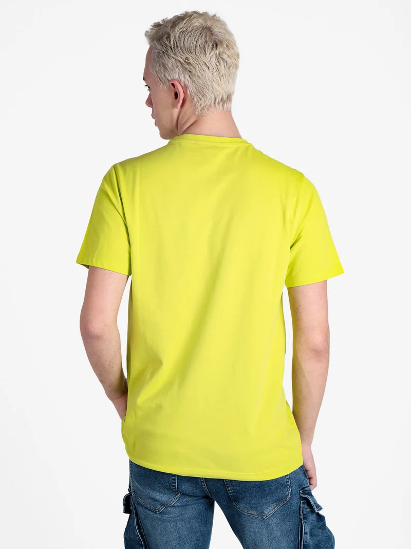 T-shirt girocollo da uomo in cotone piquet - mela