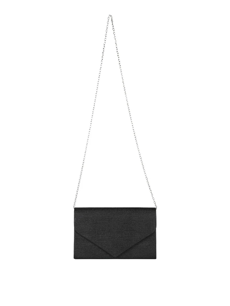 Pochette donna brillantinata - nero