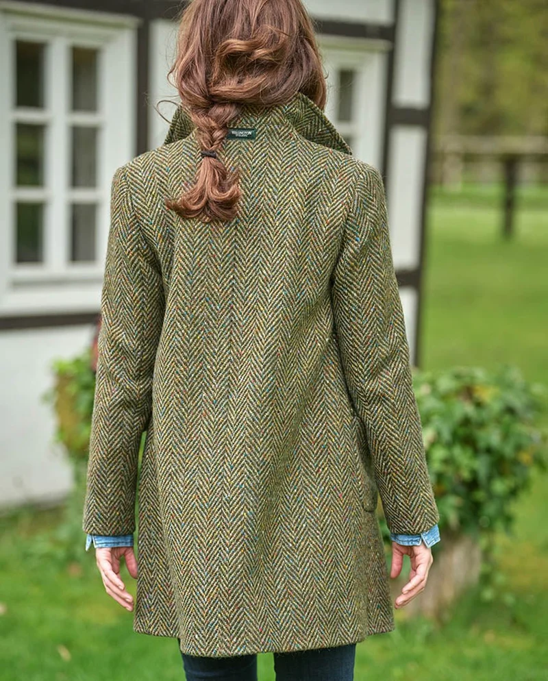 Damenmantel "Marly" in multi color Herringbone aus MAGEE Tweed