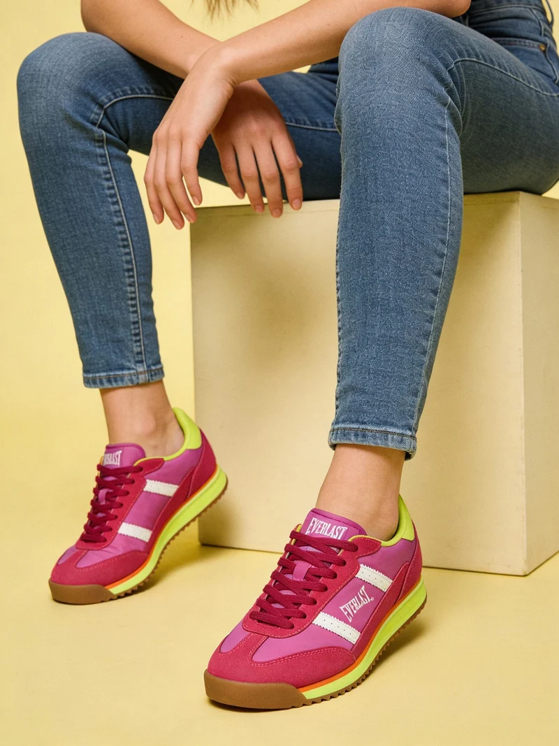 Sneakers donna stringate - fucsia