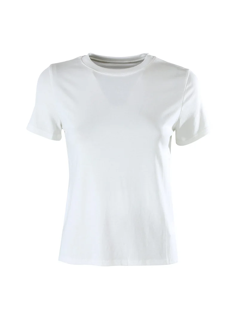 T-shirt girocollo da donna - bianco