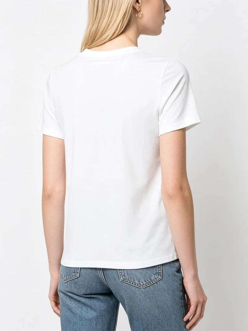 T-shirt girocollo da donna - bianco