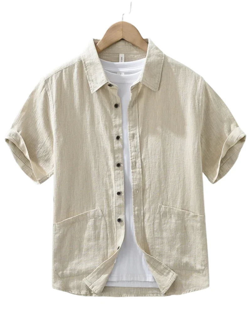 Casual Japanese Linen Shirt