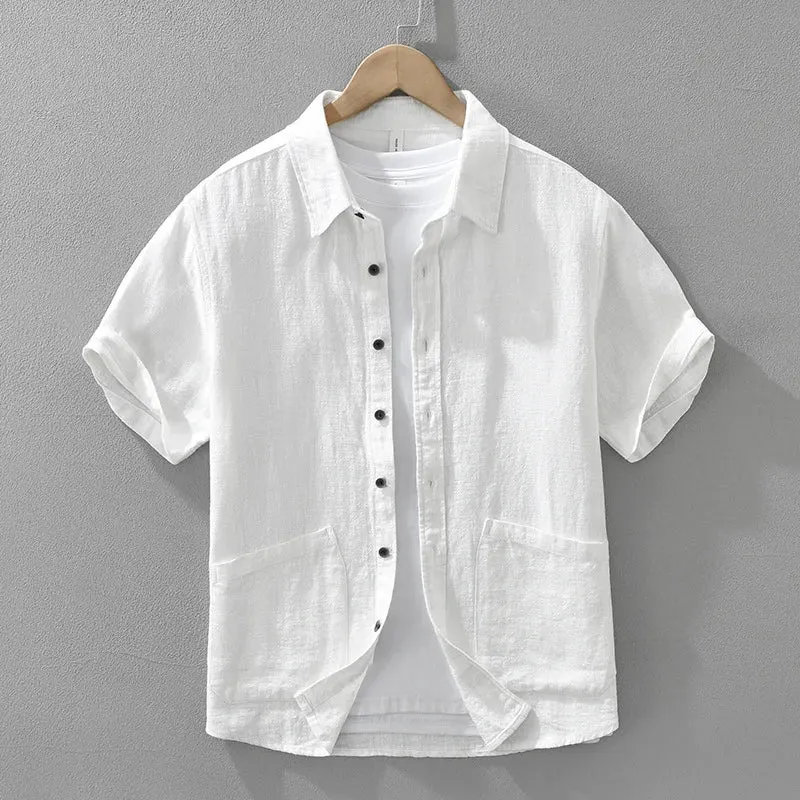 Casual Japanese Linen Shirt