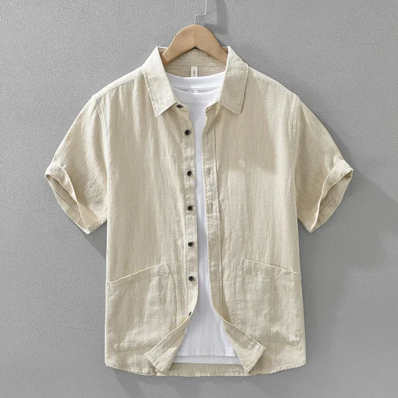 Casual Japanese Linen Shirt