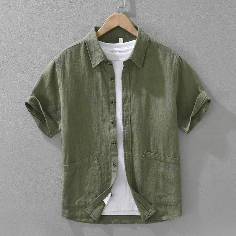 Casual Japanese Linen Shirt