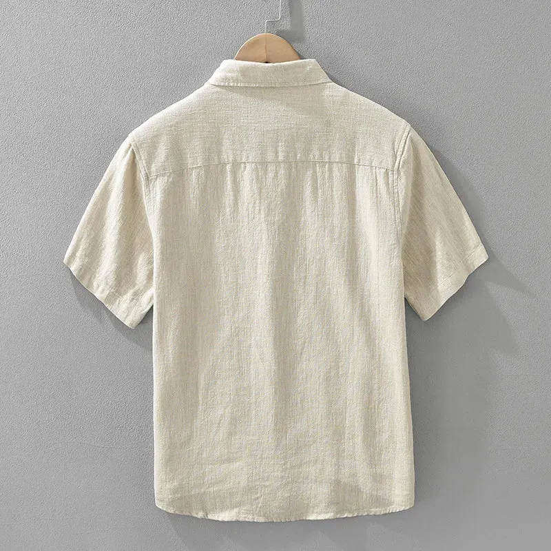 Casual Japanese Linen Shirt