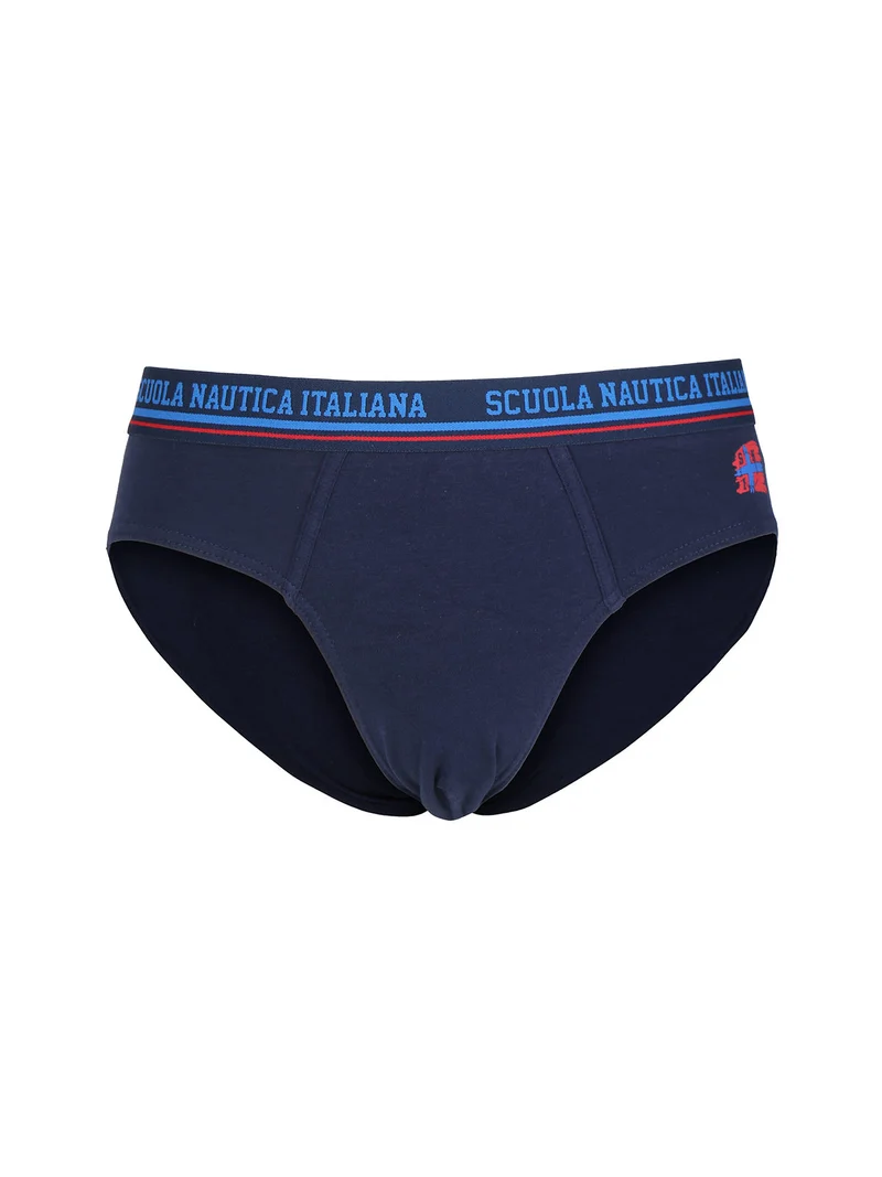 Slip da uomo tinta unita - blu scuro