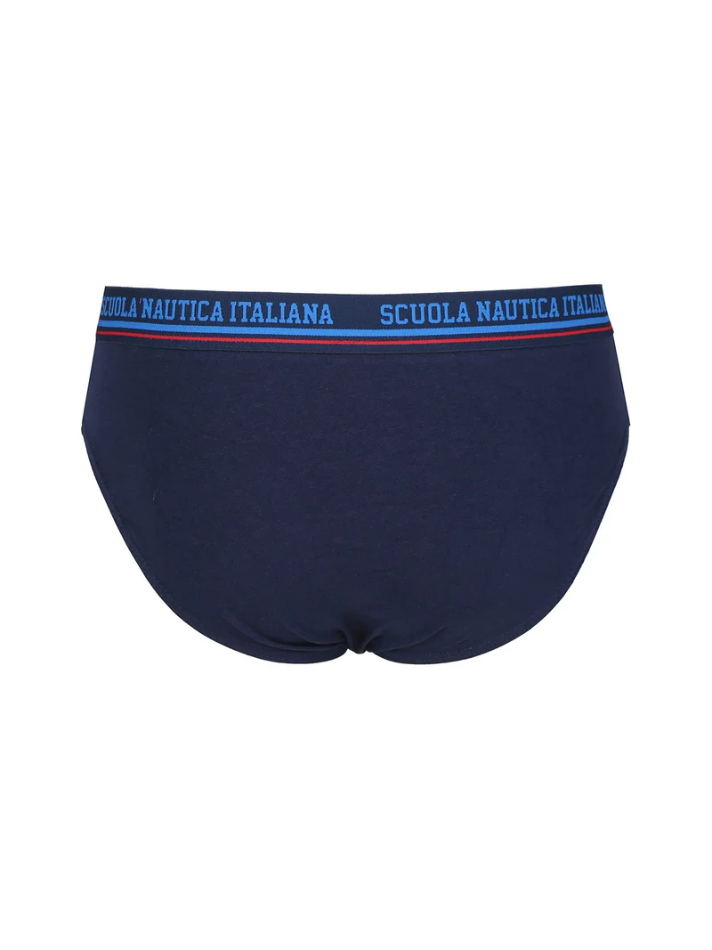 Slip da uomo tinta unita - blu scuro