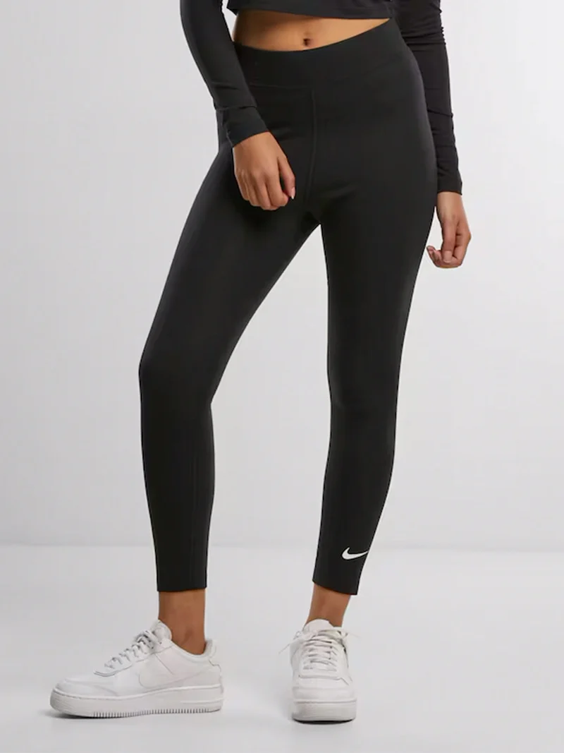 Sportswear classic leggings donna con logo sul fondo - nero