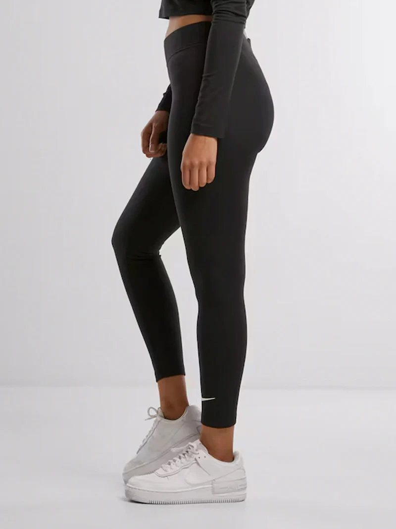 Sportswear classic leggings donna con logo sul fondo - nero