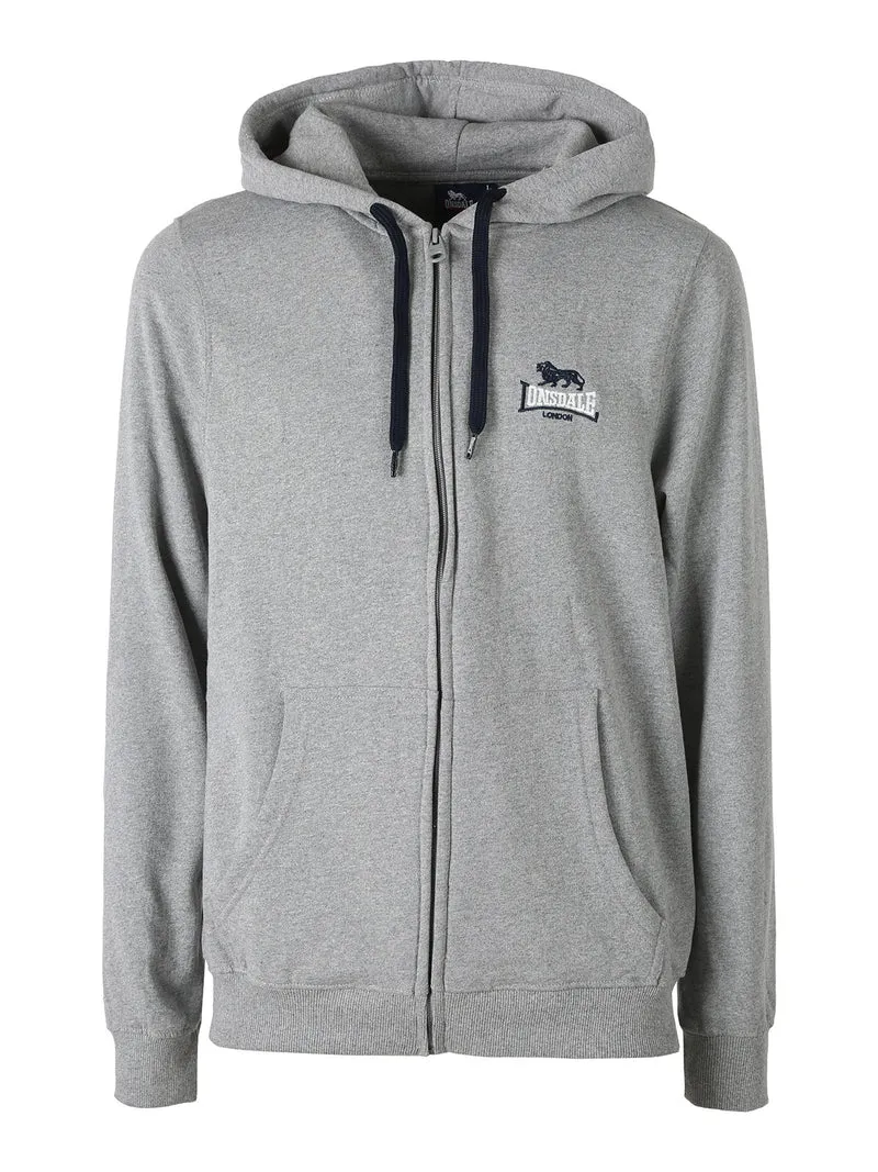 Felpa sportiva da uomo con cappuccio e zip - grigio