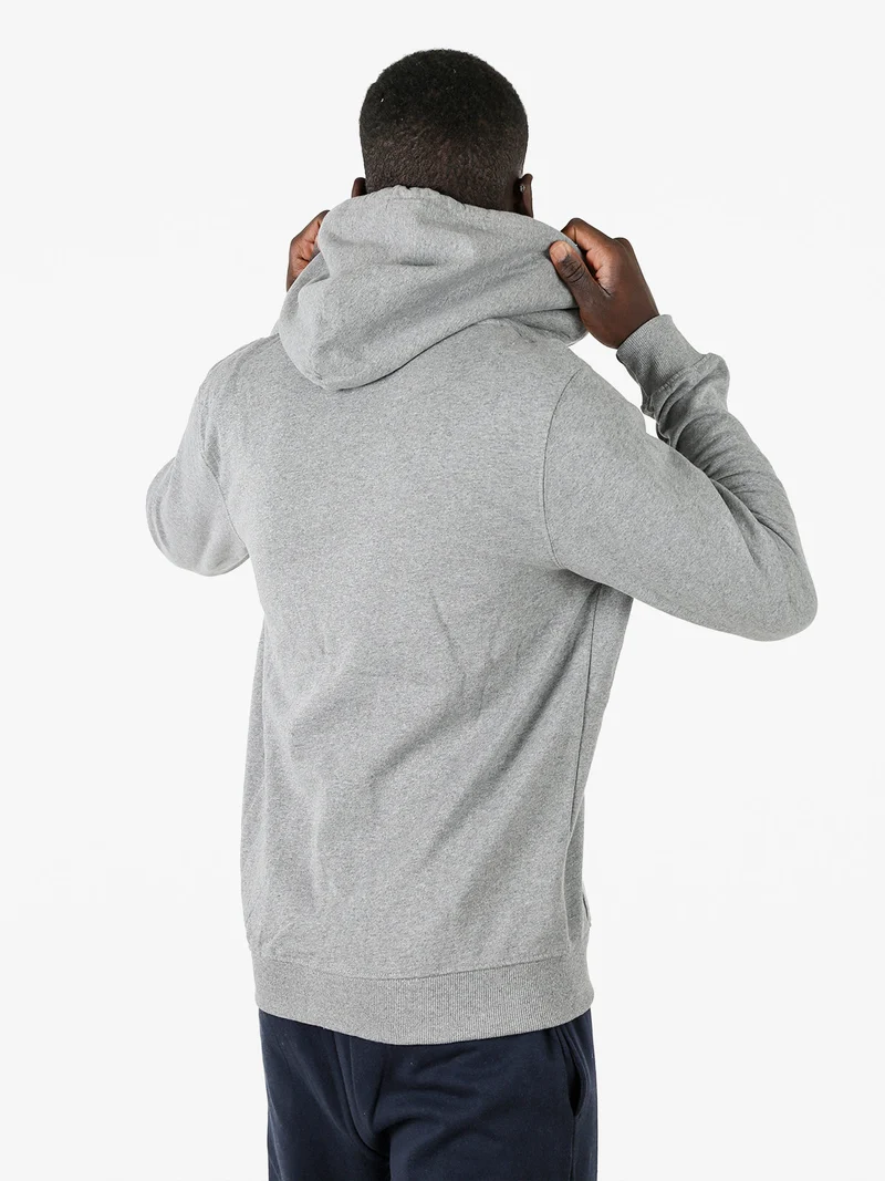 Felpa sportiva da uomo con cappuccio e zip - grigio