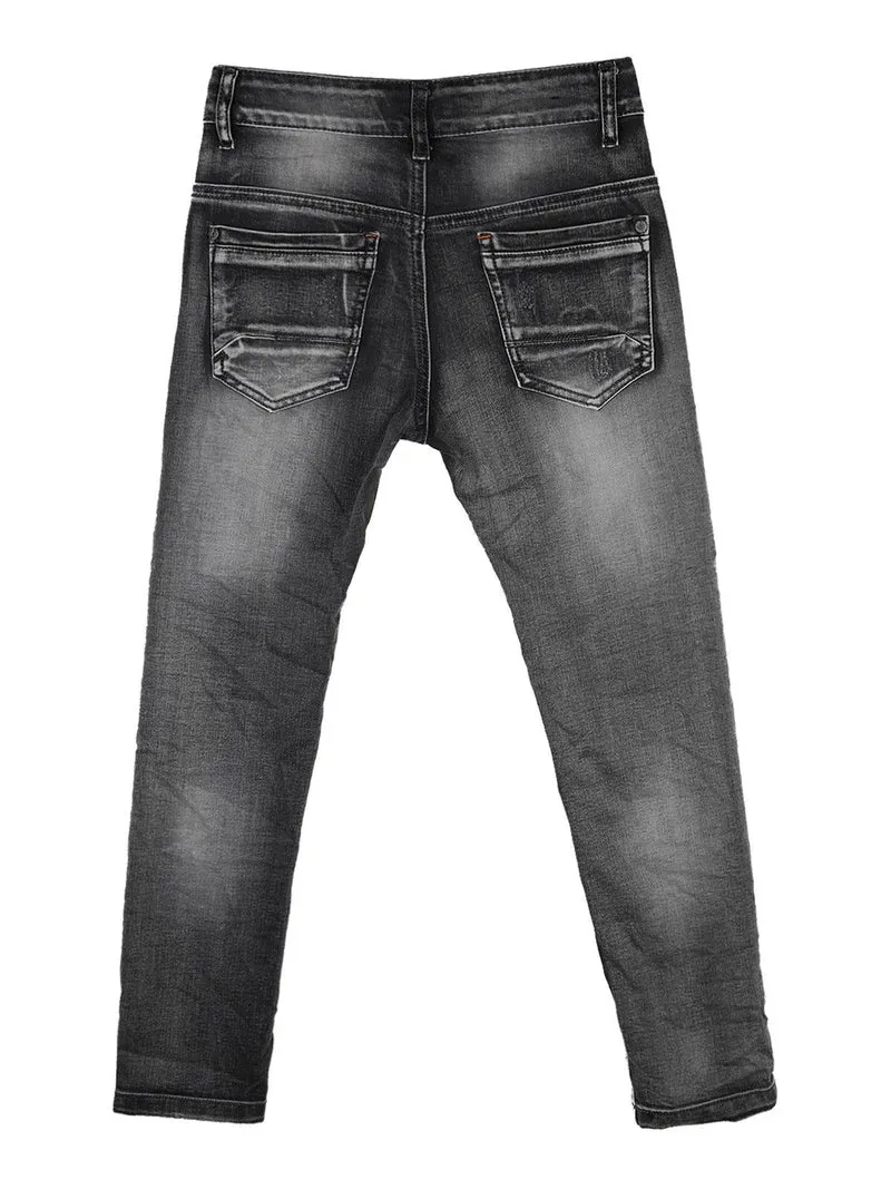Jeans grigi con strappi - grigio scuro