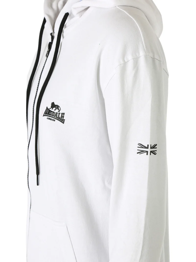 Completo tuta da donna con cappuccio e zip - bianco