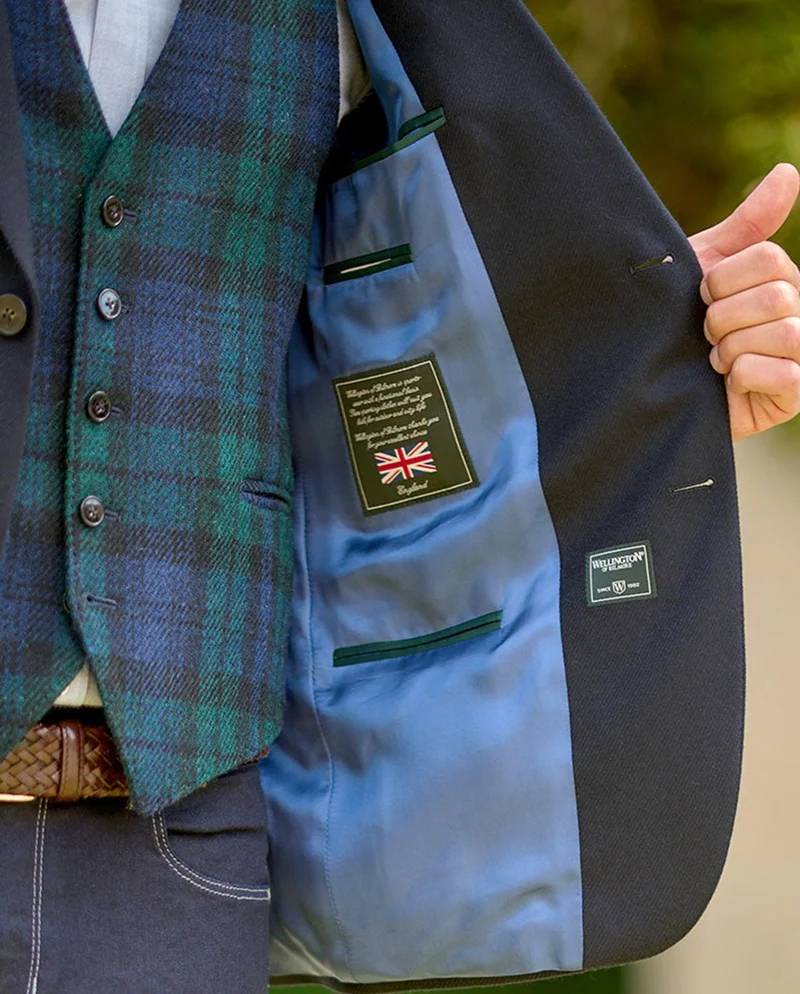 Herren-Sakko "London" aus reinem Kaschmir in navy