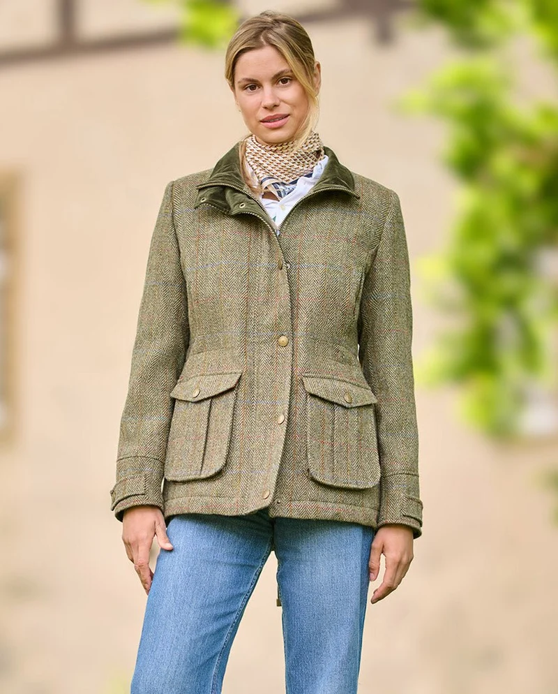 Damenjacke "Bailey" aus Harris Tweed in light green