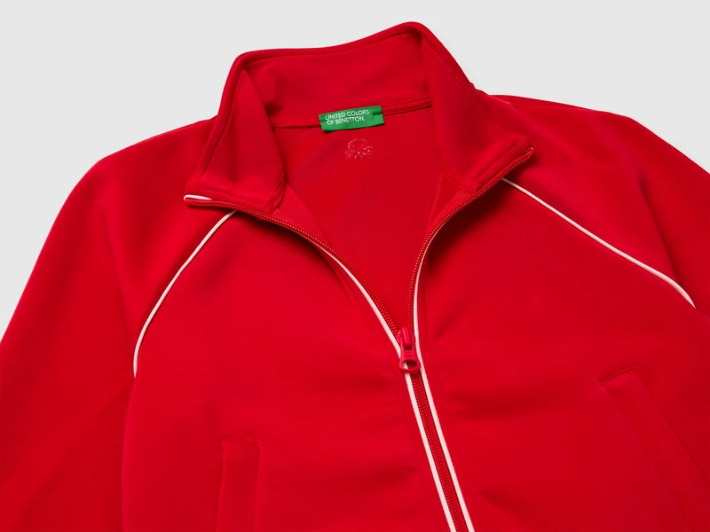 Neopren-Sweatshirt mit hohem Kragen