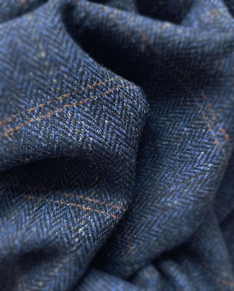 Harris Tweed Sakko "London" in dark-blue herringbone