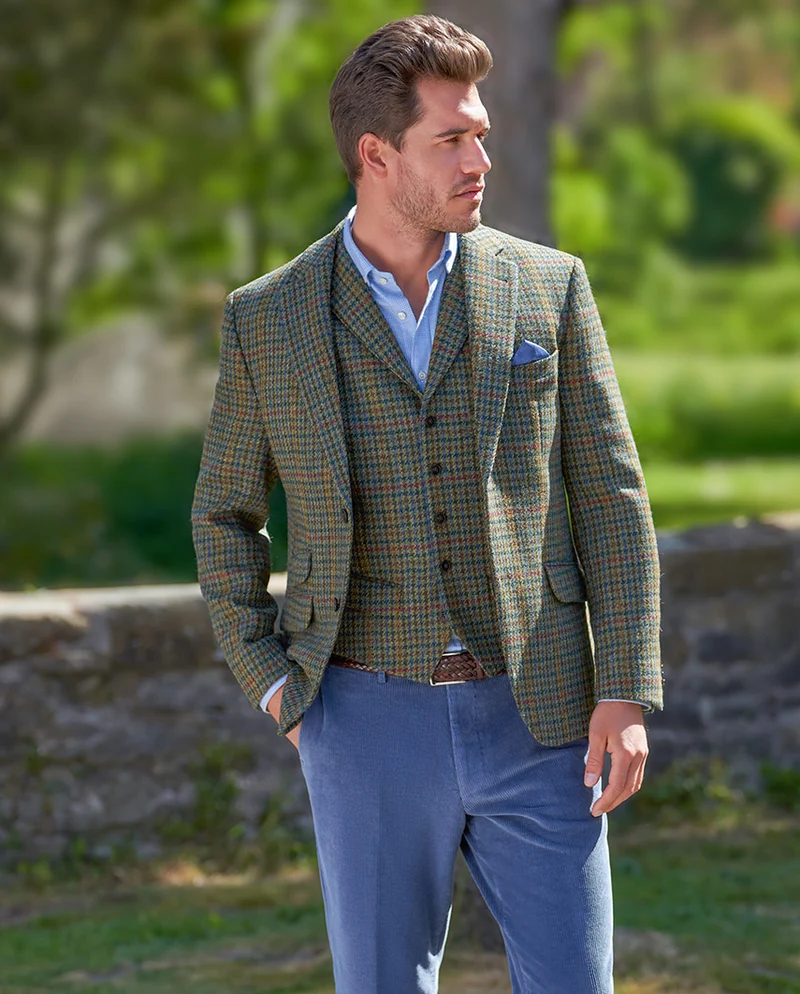 Harris Tweed Sakko "London" in green Castle