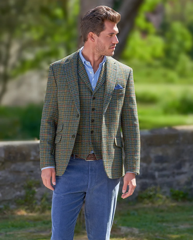 Harris Tweed Sakko "London" in green Castle