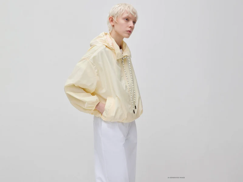 Weiche Jacke mit Kapuze