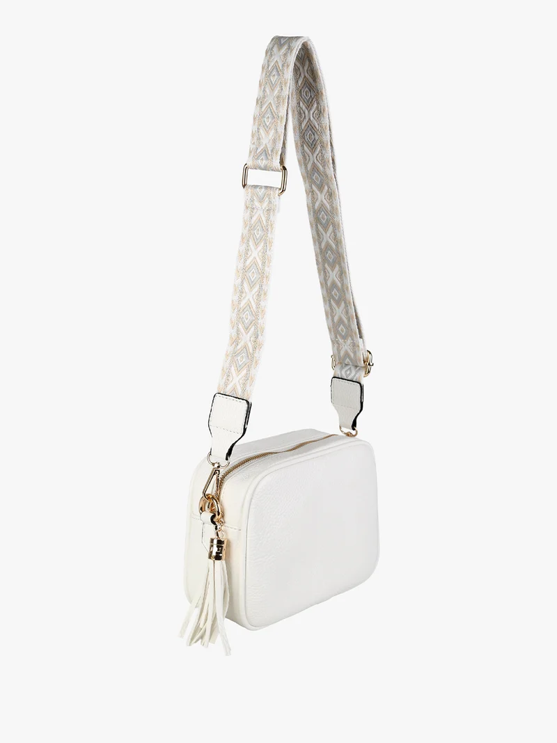 Borsa a tracolla in ecopelle da donna - bianco