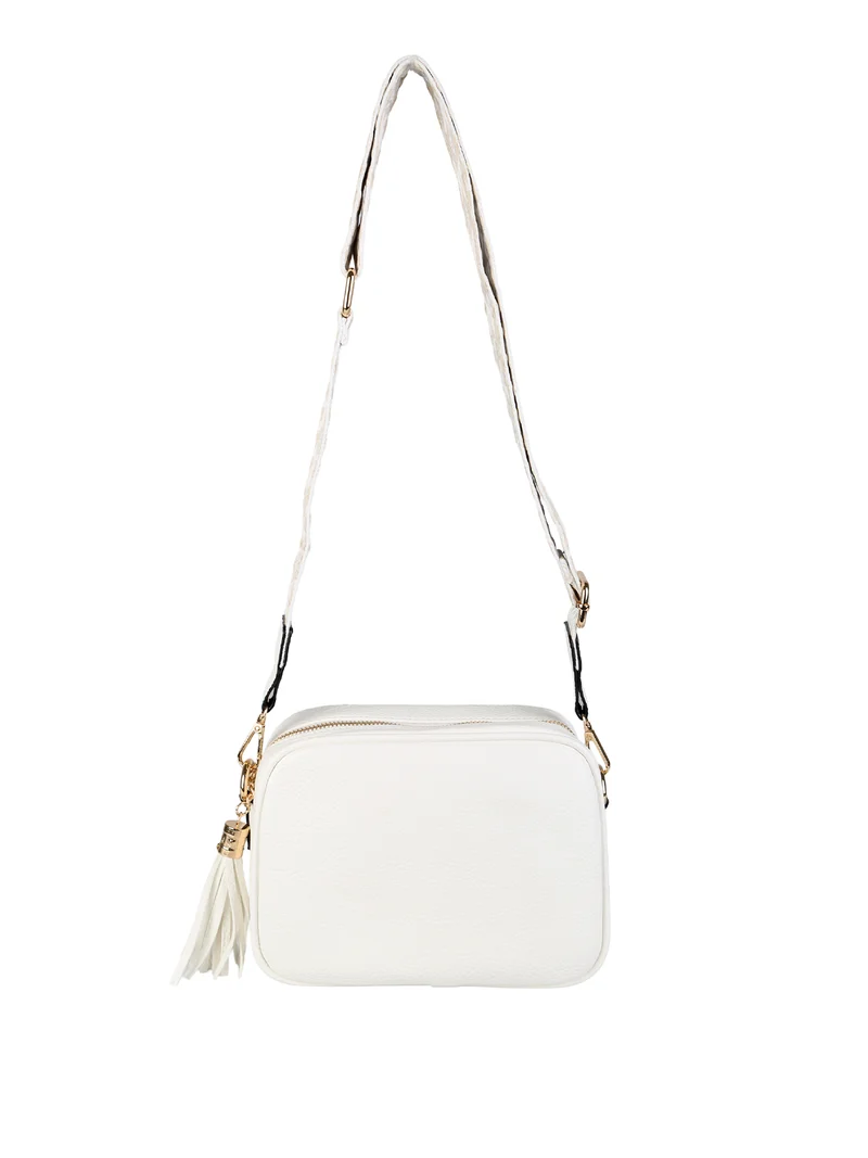 Borsa a tracolla in ecopelle da donna - bianco