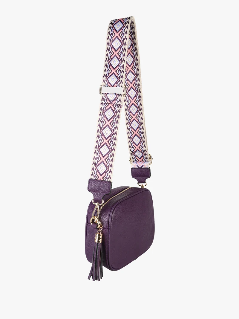 Borsa a tracolla in ecopelle da donna - viola