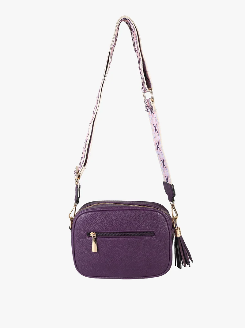Borsa a tracolla in ecopelle da donna - viola