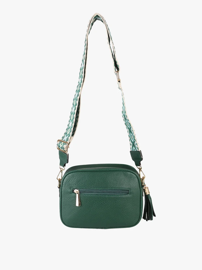 Borsa a tracolla in ecopelle da donna - verde