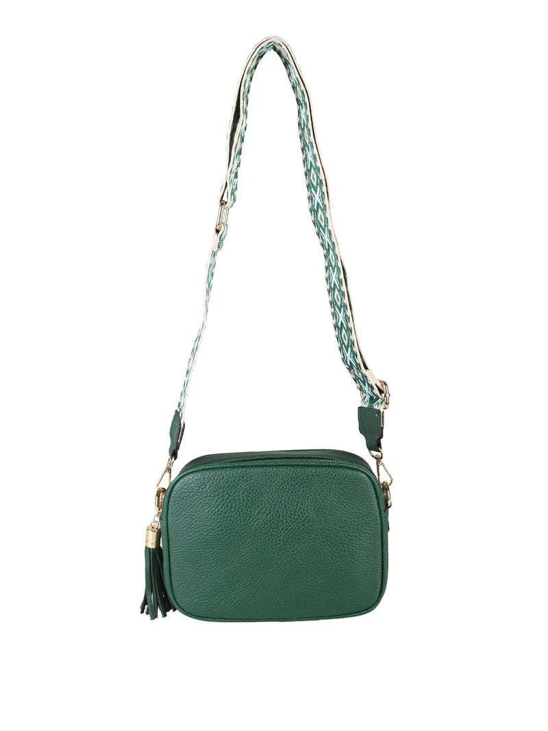Borsa a tracolla in ecopelle da donna - verde