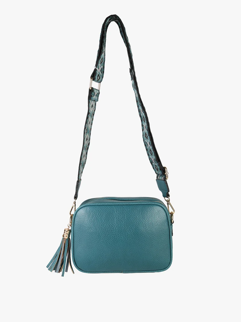 Borsa a tracolla in ecopelle da donna - ottanio